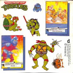1990 Teenage Mutant Hero Turtles Ninja Kaplumbağalar Sticker - ÇOK NADİR KRT17990