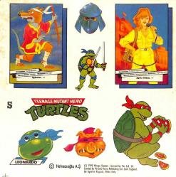 1990 Teenage Mutant Hero Turtles Ninja Kaplumbağalar Sticker - ÇOK NADİR KRT17991