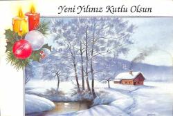 Yeni Yıl Ve Yılbaşı Kartpostal KRT18088