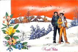 Simli Yeni Yıl Ve Yılbaşı Kartpostal KRT18091