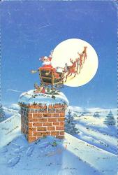 Simli Yıbaşı Yeni Yıl Kartpostal KRT18303