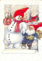 Simli Yılbaşı Yeni Yıl Kartpostal KRT18307