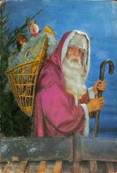 Simli Yılbaşı Yeni Yıl Kartpostal KRT18351