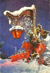 Simli Yılbaşı Yeni Yıl Kartpostal KRT18352