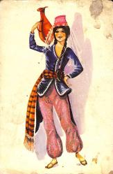 Yöresel Kıyafet Temalı Kartpostal (Küçük Boy) KRT21395