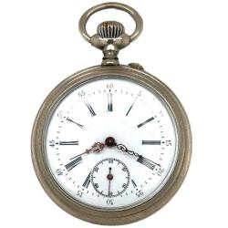 Gümüş Porselen Kadran Kurmalı Cep Saati – Usta İmzalı Arka Kapak | 48.5 mm (#2.18) SAA298