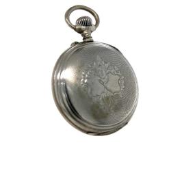 Gümüş Porselen Kadran Kurmalı Cep Saati – Usta İmzalı Arka Kapak | 48.5 mm (#2.18) SAA298