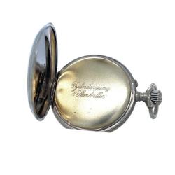 Gümüş Porselen Kadran Kurmalı Cep Saati – Usta İmzalı Arka Kapak | 48.5 mm (#2.18) SAA298