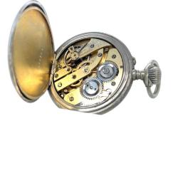 Gümüş Porselen Kadran Kurmalı Cep Saati – Usta İmzalı Arka Kapak | 48.5 mm (#2.18) SAA298