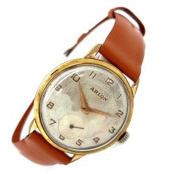 Vintage ARLON Altın Kaplama Kurmalı Kol Saati SAA011 #0.52