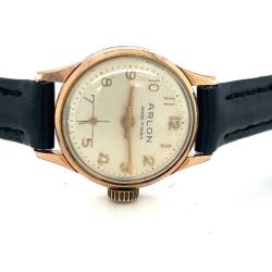 Vintage ARLON Altın Kaplama Kurmalı Bayan Kol Saati EBY325