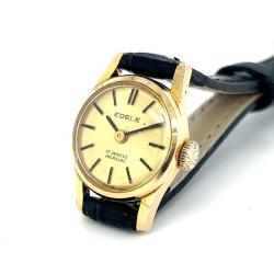 Vintage EDELE Altın Kaplama Kurmalı İsviçre Bayan Kol Saati EBY326