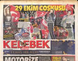 Hürriyet Gazetesi Kelebek Eki 31 Ekim 2012 - 29 Ekim Coşkusu - Can Bonomo Berrak Tüzünataç Motorize Aşıkları - Giderli Şarkıcı Demet Akalın GZ135837