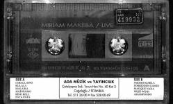 Miriam Makeba *Live* Kaset KST23390