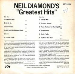 Neil Diamonds - Greatest Hits (1967 - UK) LP PLK19016