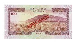 Yemen 100 Rial 1993 SPECIMEN ÇİL YKP7487