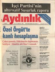 Aydınlık Gazetesi Haftalık Haber-Yorum Dergisi 6 Nisan 1997 - Çakıcı Pusuda. Hükümetin Dağılmasını Bekliyor. 'Alaattin Abi Özeri Vuracak' GZ137545