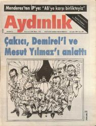 Aydınlık Gazetesi Haftalık Haber- Yorum Dergisi 26 Aralık 1999 - Alattin Çakıcı, Süleyman Demirel'i Ve Mesut Yılmaz'ı Anlattı GZ137642