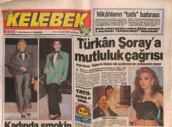 Hürriyet Gazetesi Kelebek Eki 7 Haziran 1990 - Türkan Şoray'a Mutluluk Çağrısı - Shirley Bassey Sevimli Kuklalarla GZ138349
