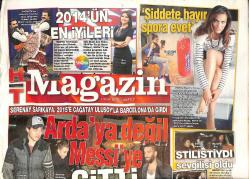 Habertürk Gazetesi Magazin Eki 3 Ocak 2015 - Serenay Sarıkaya, 2015'e Çağatay Ulusoy'la Barcelona'da Girdi-Serdar Ortaç ' 3 Kuruşun Hesabını Yapıyorum GZ138501