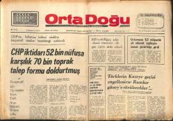 Orta Doğu Gazetesi 22 Temmuz 1975 - MHP: Şaibeli Sol Tertipçiler Artık Tutunacak Dal Bulamayacaktır! - Kıbrıs Barış Harekatı Günlüğü GZ139324
