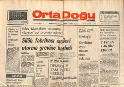 Orta Doğu Gazetesi 2 Kasım 1974 - Silah Fabrikası İşçileri Oturma Grevine Başladı - AP Ortak Grubunda Süleyman Demirel'e Tam Yetki Verildi! GZ139330