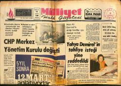 Milliyet Gazetesi 9 Mart 1976 - Ajda Pekkan Enrico Macias İle Bu Gece Olympia'da Özel Galaya Çıkıyor! - CHP Merkez Yönetim Kurulu Değişti! GZ140128