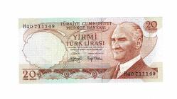 6. Emisyon 3.Tertip 20 Türk Lirası Seri H40 ÇİL TCK9683