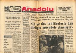 Bizim Anadolu Gazetesi 16 Mayıs 1974 - Osmanlı Hanedanı'na Mensup Erkekler Yurda Dönebilecek - Nixon'un Adalete Verilme İhtimali Artıyor GZ140726