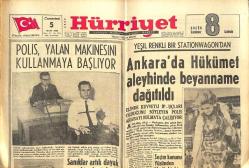 Hürriyet Gazetesi 5 Mart 1966 - Ajda Pekkan Adana'ya Gecede İki Bin Liraya Şarkı Söylemeye Gitti - Polis , Yalan Makinesini Kullanmaya Başlıyor GZ142036