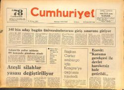 Efemera - Cumhuriyet Gazetesi 16 Haziran 1978 - Ateşli Silahlar Yasası Değiştiriliyor - Atom Enerjisi Genel Sekreterliğinde Yolsuzluk Saptandı GZ142765 - kitantik - kitaLog