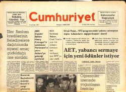 Cumhuriyet Gazetesi 19 Nisan 1975 - AET, Yabancı Sermaye İçin Yeni Ödünler İstiyor - 3 Milyon Liralık Kaçak Silah Ve Mermi Ele Geçirildi! GZ143476