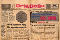 Orta Doğu Gazetesi 12 Eylül 1976 - CHP Kongresinde MAO İçin Saygı Duruşu Yapıldı GZ143735