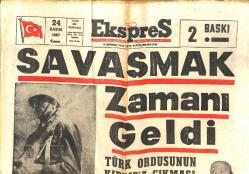 Ekspres Gazetesi 24 Kasım 1967 - Savaşmak Zamanı Geldi, Türk Ordusunun Kıbrıs'a Çıkması An Meselesi - Müzeyyen Senar'ın Kızı Şimdi Feraye'yi Süslüyor GZ143905