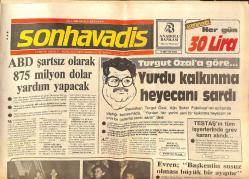 Son Havadis Gazetesi 14 Ekim 1984 - ABD Şartsız Olarak 875 Milyon Dolar Yardım Yapacak - Nilüfer-Logan Elele GZ144196