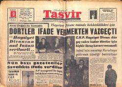 Tercüman Gazetesi 9 Aralık 1962 - Haysiyet Divanına Asıl İnönü Verilmeli - Dün Bazı Gazeteciler Savcılıkta İfade Verdiler! GZ144414