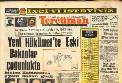 Tercüman Gazetesi 23 Mayıs 1972 - Yeni Hükümet'te Eski Bakanlar Çoğunlukta - Beş Boksörümüz Afrika'ya Karşı Balkan Karmasında Dövüşecek! GZ144452