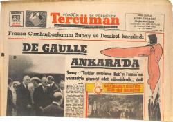 Tercüman Gazetesi 26 Ekim 1968 - De Gaulle Ankara'da - Kazım Ayvaz'ın Durumu Tehlikeli - Beşiktaş, Altay İçin İzmir'e Çekinerek Gitti! GZ145165