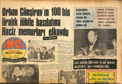 Tercüman Gazetesi İnci Eki 10 Aralık 1971 - Orhan Günşiray'ın 100 Bin Liralık Jübile Hasılatına Haciz Memurları El Koydu GZ145875