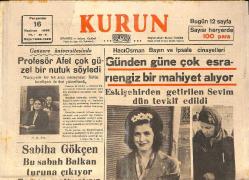 Kurun Gazetesi 16 Haziran 1938 - Sabiha Gökçen Bu Sabah Balkan Turuna Çıkıyor - Günün Meşhurları: Henlayn GZ146583