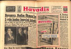 Havadis Gazetesi 12 Kasım 1960 - Kleopatra Filmi, Elizabeth Taylor Yüzünden Yarım Kaldı - Vietnam'da Kanlı Hükümet Darbesi GZ146966