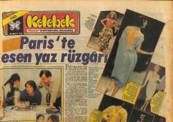 Hürriyet Gazetesi Kelebek Eki 20 Aralık 1983 - Hülya Koçyiğit'in 3 Kişilik Doğum Günü Partisi GZ147317