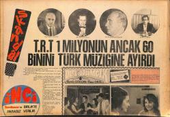 Tercüman Gazetesi İnci Eki 13 Temmuz 1970 - Türkan Şoray 1971 Yılı İçin Zamlı Fiyatını Açıkladı: 100 Bin Lira - Marsha Hunt GZ147437