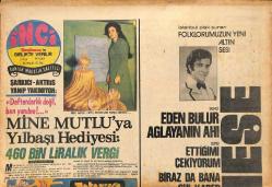Tercüman Gazetesi İnci Eki 26 Aralık 1972 - Mine Mutlu'ya Yılbaşı Hediyesi 460 Bin Liralık Vergi - İzzet Altınmeşe Plak Afiş GZ147505