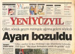 Yeni Yüzyıl Gazetesi 11 Mayıs 1997 - Çiller , Sönük Geçen Mitingle Ağzına Geleni Söyledi GZ147675