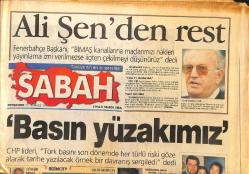 Sabah Gazetesi 31 Temmuz 1997 - Ali Şen'den Rest - Şura'da Son Durum - Türkmenistan Kavruluyor GZ148021
