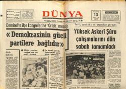 Dünya Gazetesi 13 Ağustos 1972 - Sophia Loren İkinci Defa Anne Mi Oluyor - New York Bombalar Altında GZ147960
