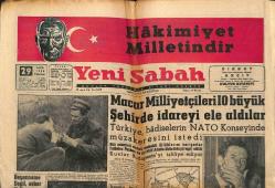 Yeni Sabah Gazetesi 29 Ekim 1956 - CHP Kongresi Günaltay Ve Gülek'in Nutuklarıyla Sona Erdi GZ148377
