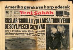 Yeni Sabah Gazetesi 13 Kasım 1956 - Mısır Harbi İngiltereye 100 Milyon Dolara Mal Oldu - Bol Miktarda Petrol Geliyor GZ148380