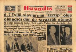 Havadis Gazetesi 25 Ekim 1960 - Cemal Gürsel Malatya'ya Hareket Etti - Köpek Davası İle Anayasayı İhlâl Davası Dün Birleştirildi GZ148678